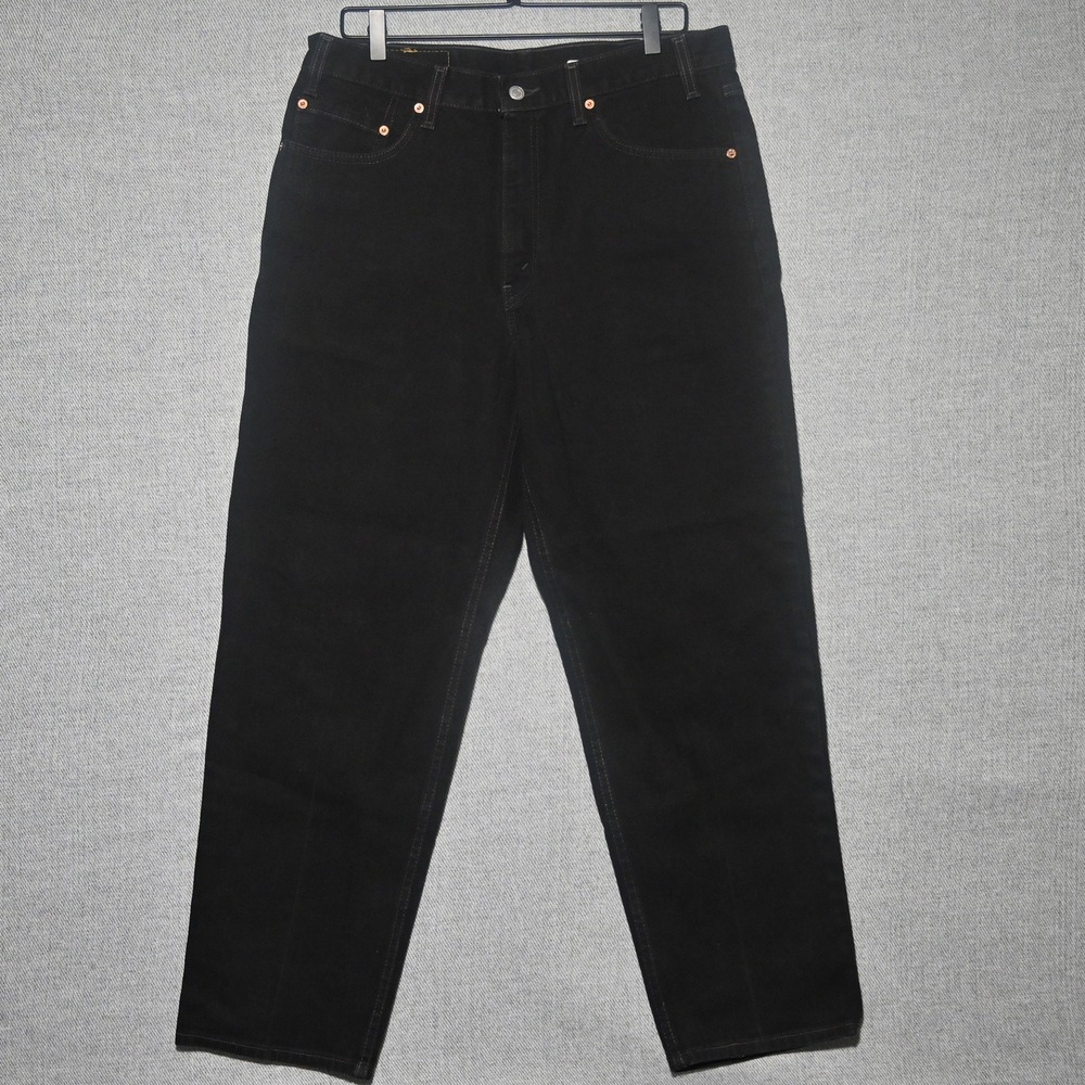 Levi's Jeans Mens 550 Relaxed Fit Tapered Leg USA Made W36 L30 Black